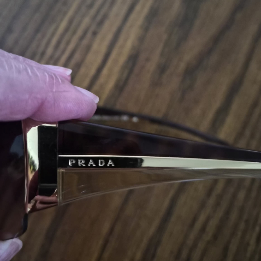 Prada Translucent Brown Shield Sunglasses - image 3